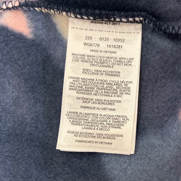 Columbia Girls Benton Springs II Printed Fleece Jacket Navy Floral Large - Picture 3 of 4